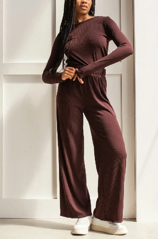 Rouen Brown | Ribbed Lounge Pants