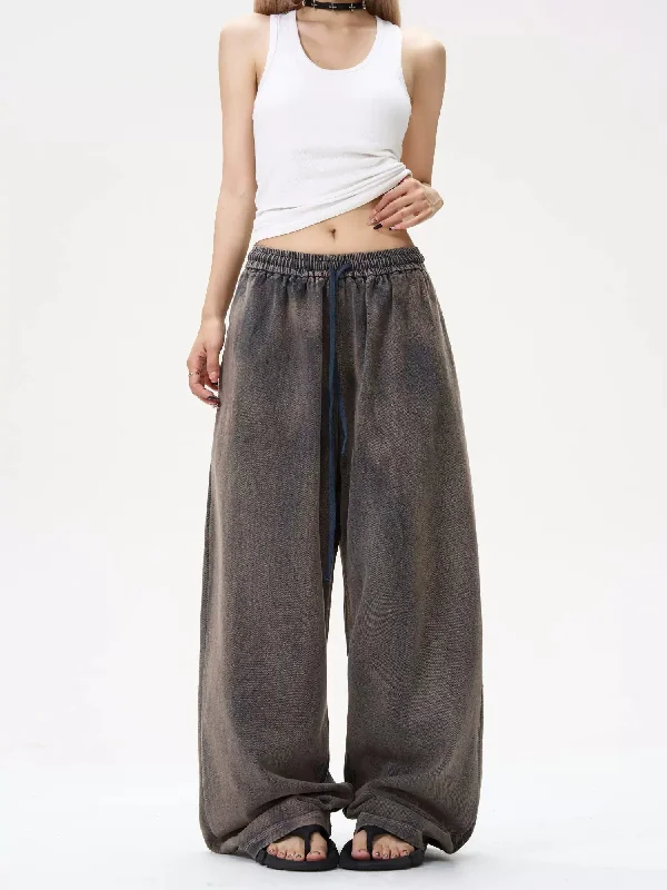 Washed Adjustable Gartered Sweatpants