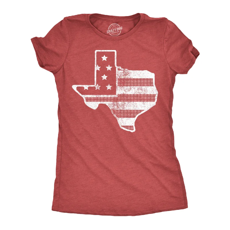 American Flag Texas Women's T Shirt