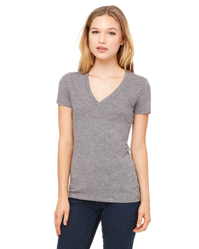 Bella + Canvas 8435 Ladies' Triblend Short-Sleeve Deep V-Neck T-Shirt