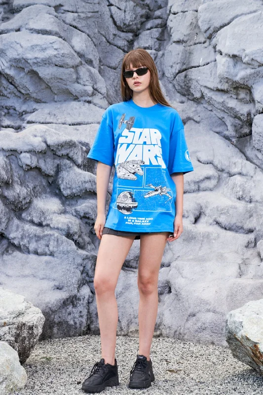 Blue Star Wars Oversized T-shirt