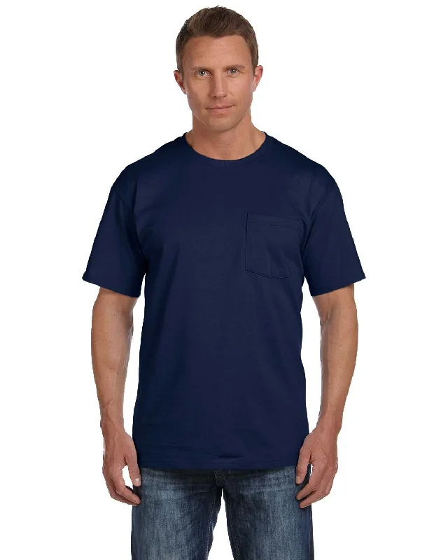 Fruit of the Loom 3931P Adult HD Cotton Pocket T-Shirt