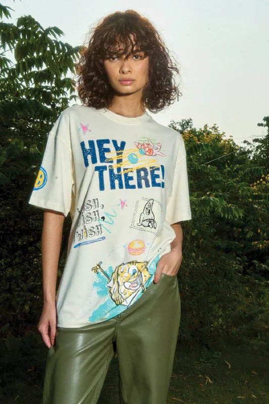 Hey There SpongeBob Oversized T-shirt