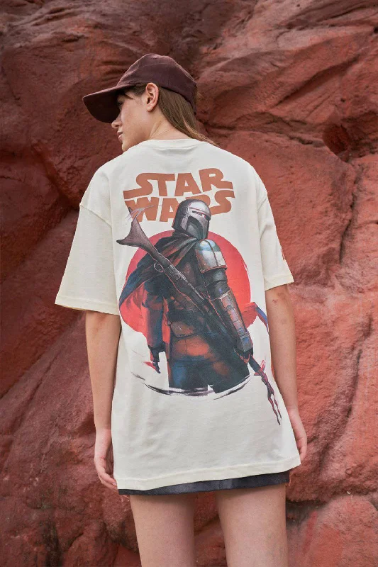 Mandalorian Off White Oversized T-shirt