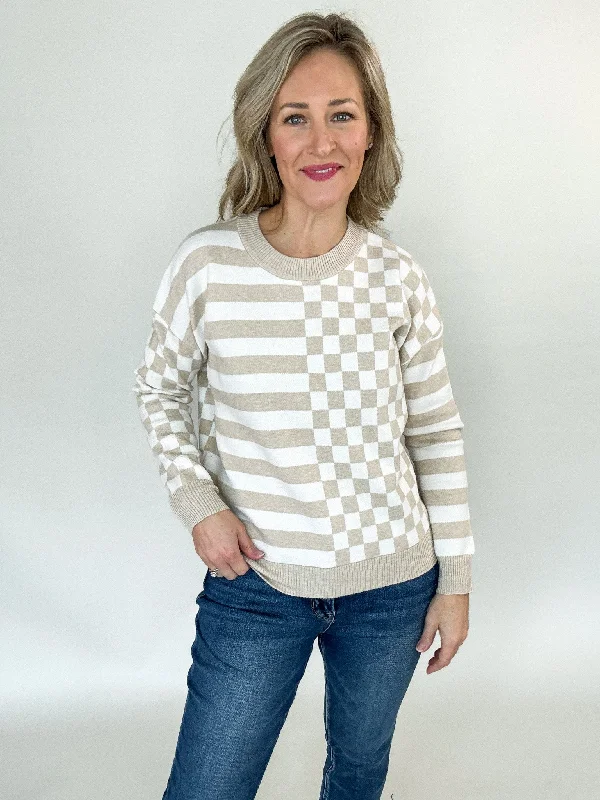 Claudette Checkered Sweater