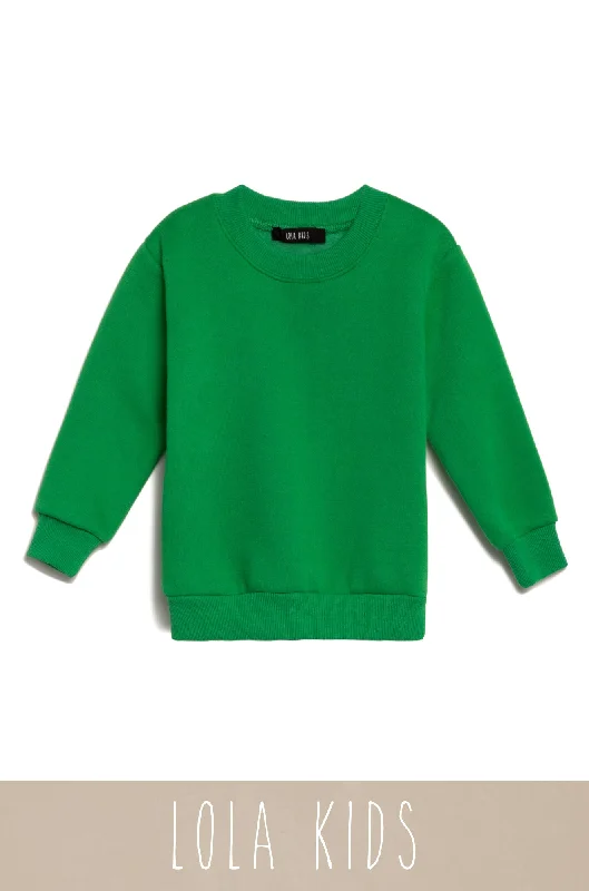 Mini Cozy Feels Kids Crewneck Sweater - Green