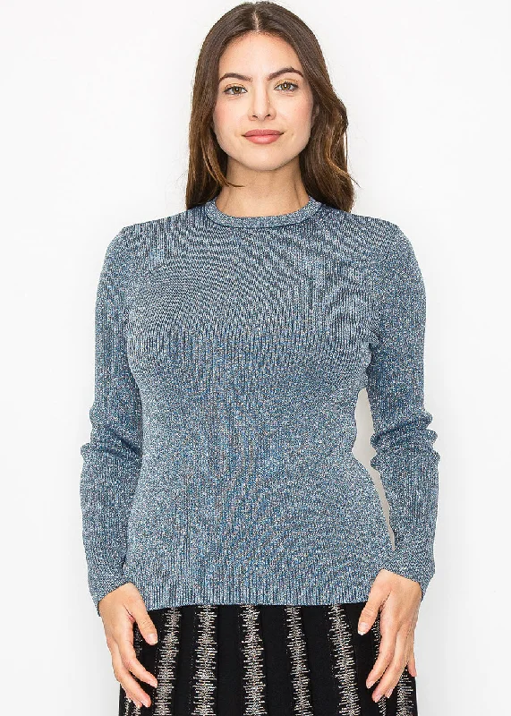 Subtle Sparkle Blue Sweater