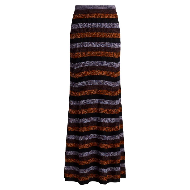 Sprayed Merino Rib Maxi Skirt