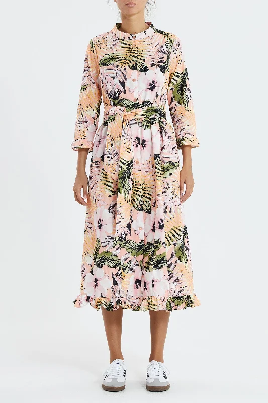 Lollys Laundry Peach Floral Print Harper Dress