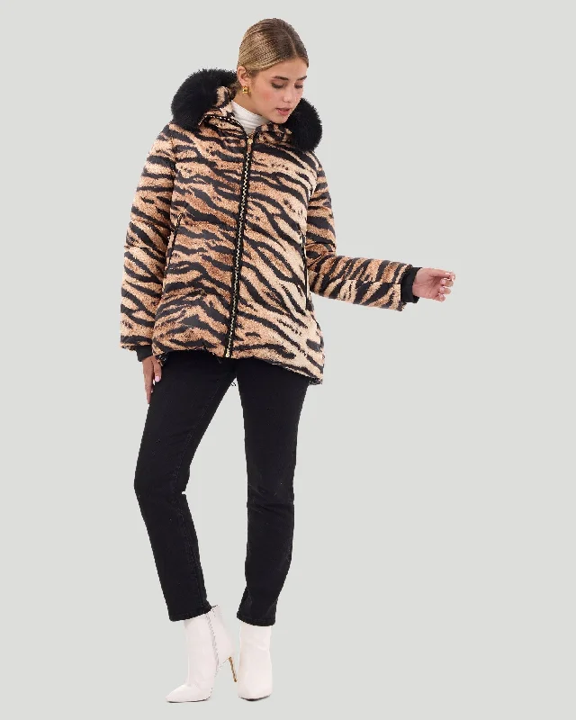 Apres-Ski Jacket with Detachable Fox Hood Trim