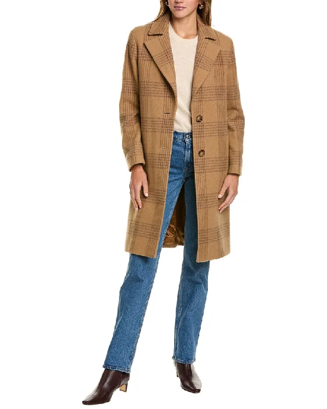 Cinzia Rocca Icons Long Wool-Blend Trench Coat