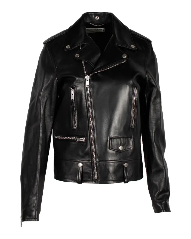 Saint Laurent Biker Jacket in Black Leather