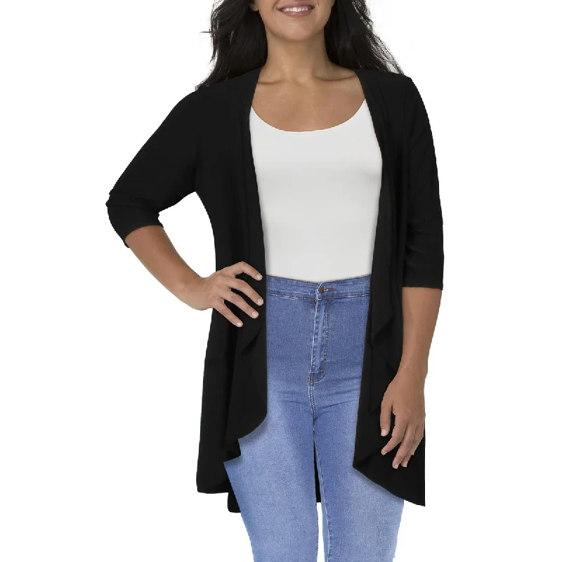 Plus Womens Knit Office Duster Blazer