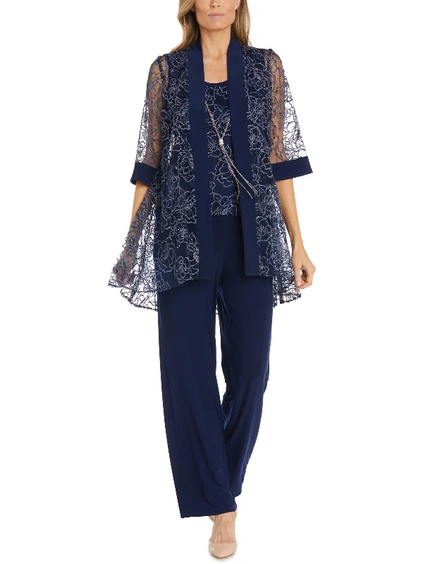 Womens Floral 3PC Pant Suit