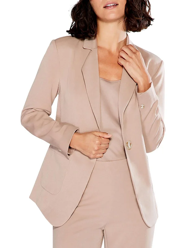 Womens Notch Collar Work Wear One-Button Blazer