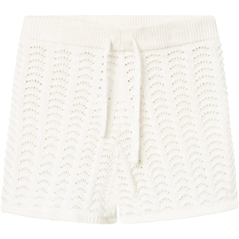 Lil'Atelier Coconut Milk Johanna Knit Shorts