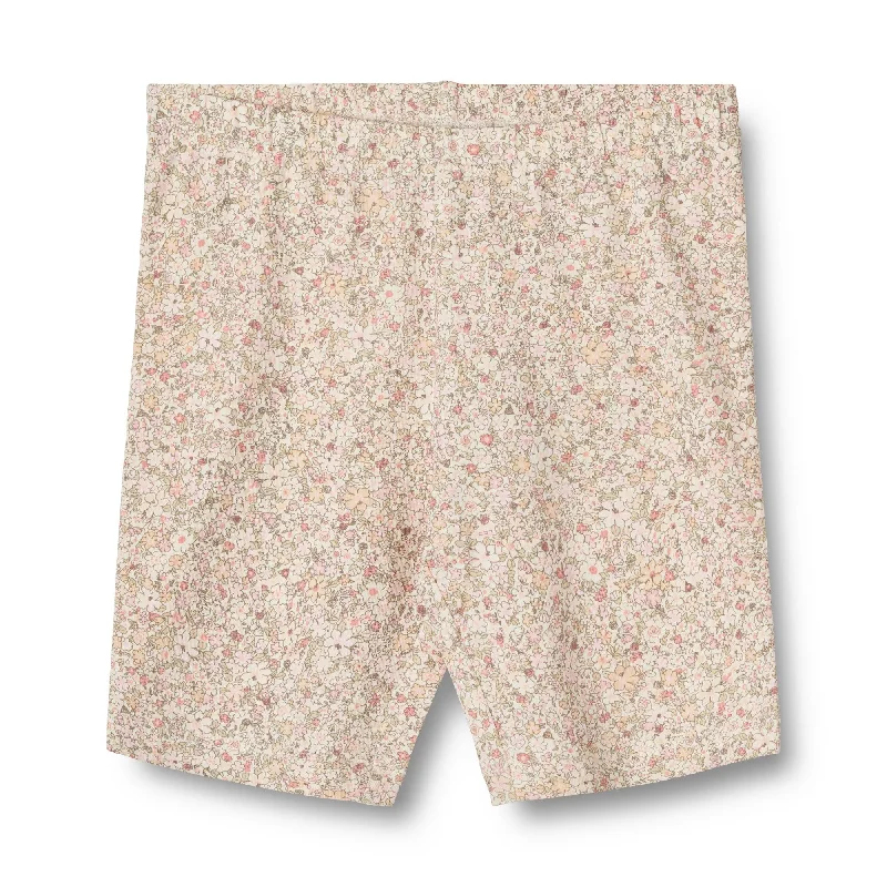 Wheat Cream Flower Meadow Bike Shorts Anne