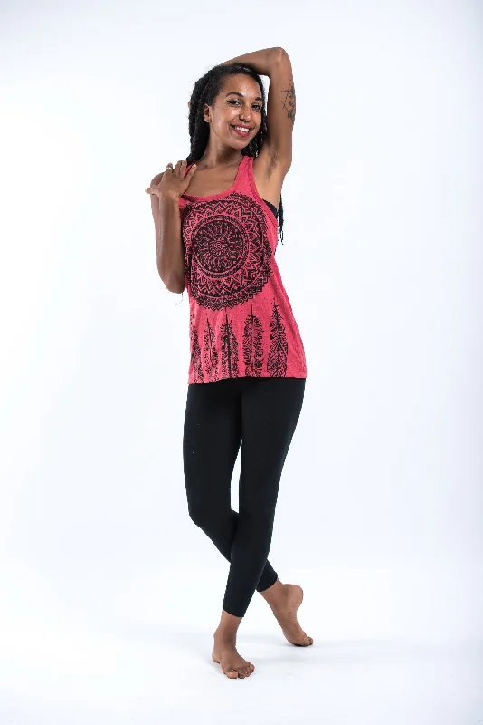 Womens Dreamcatcher Tank Top in Red